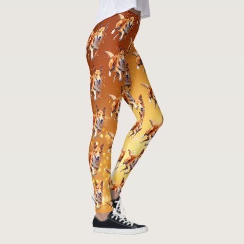 Smooth Collie Running Agility Sports  Leggings