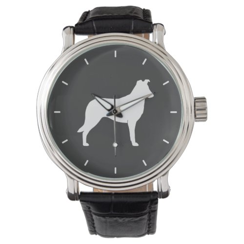 Smooth Collie Silhouette Watch
