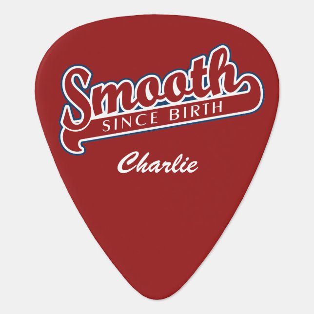 SMOOTH custom name guitar pick (Front)
