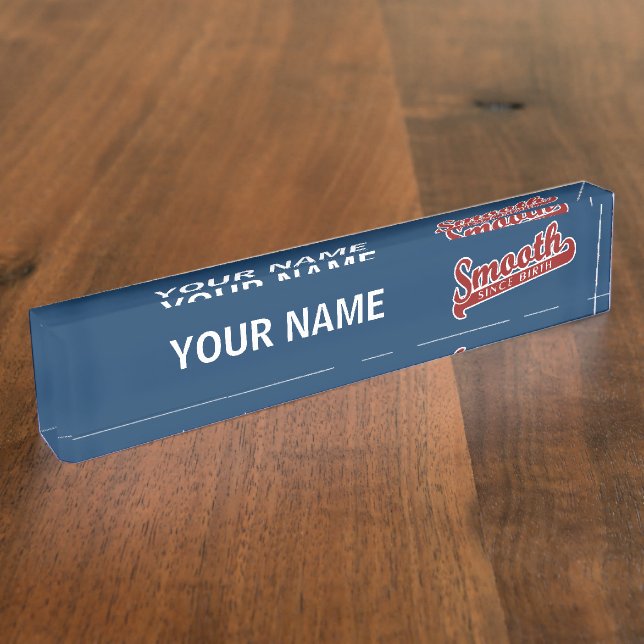 SMOOTH custom name plate (Side)