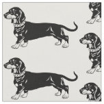 smooth dachshund dog fabric
