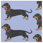smooth dachshund dog ... illustration fabric