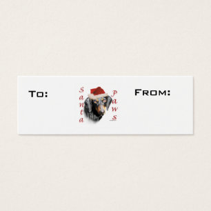 Smooth Dachshund Paws Gift Tags