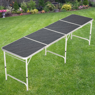 Smooth Dark Granite Stone  Beer Pong Table