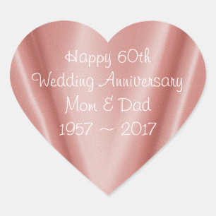 Smooth elegant coral silk texture. Anniversary. Heart Sticker