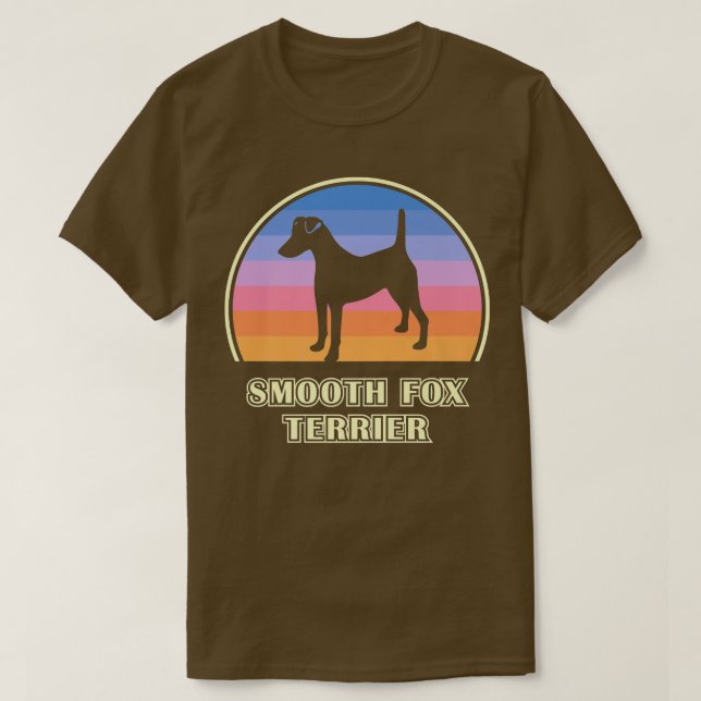 Smooth Fo Terrier Vintage Sunset Dog T-Shirt (Design Front)