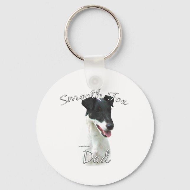 Smooth Fox Terrier Dad 2 Keychain (Front)