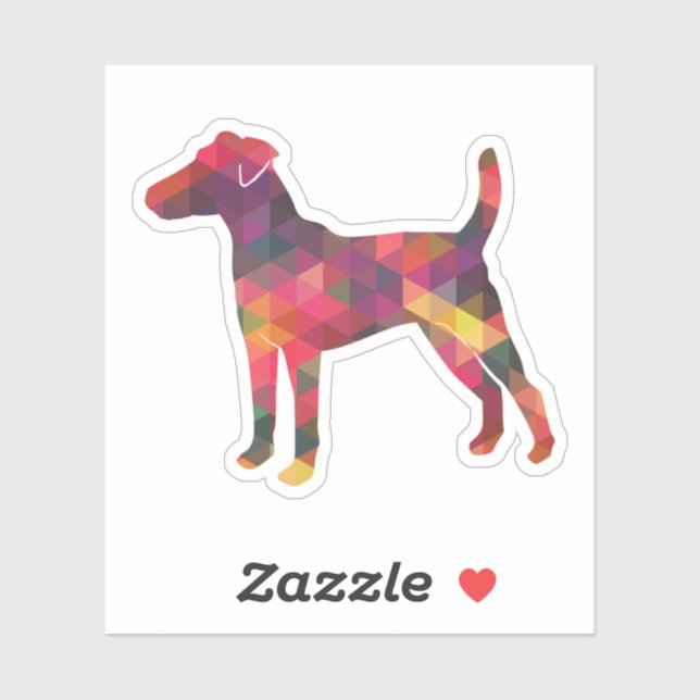 Smooth Fox Terrier Dog Breed Geo Silhouette Multi Sticker (Sheet)