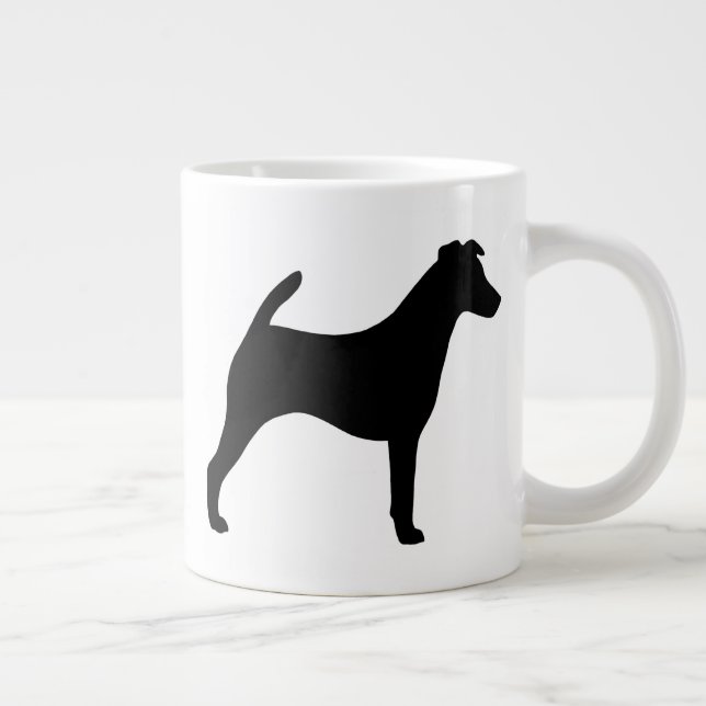 Smooth Fox Terrier Dog Breed Silhouettes Giant Coffee Mug (Right)