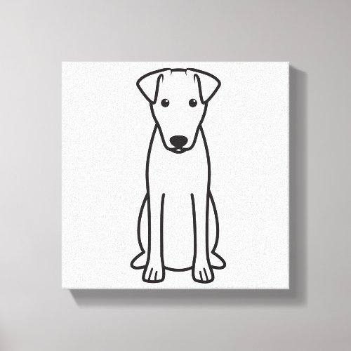 Smooth Fox Terrier Dog Cartoon Canvas Print