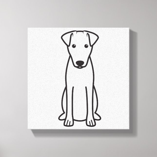 Smooth Fox Terrier Dog Cartoon Canvas Print (Front)