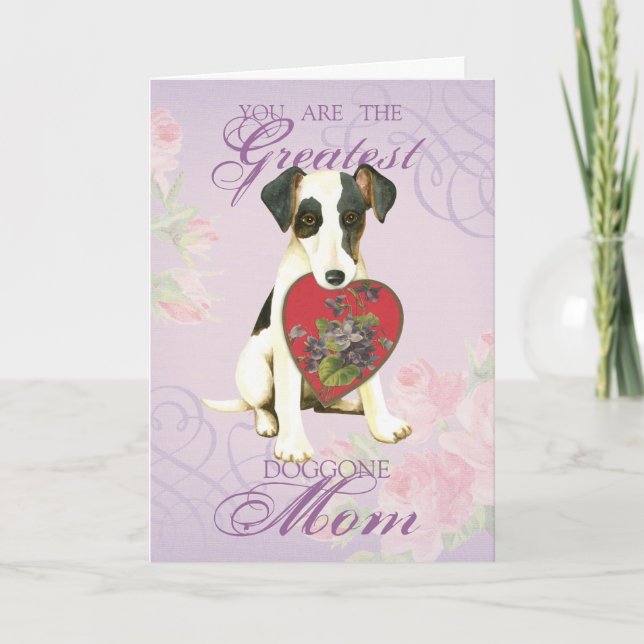 Smooth Fox Terrier Heart Mom Card (Front)