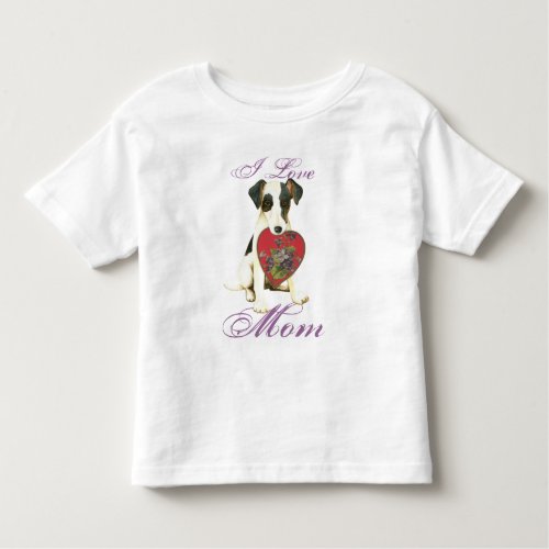 Smooth Fox Terrier Heart Mom Toddler T_shirt