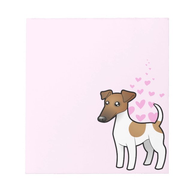 Smooth Fox Terrier Love Notepad (Front)
