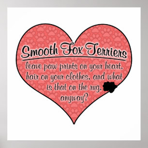 Smooth Fox Terrier Paw Prints Dog Humor