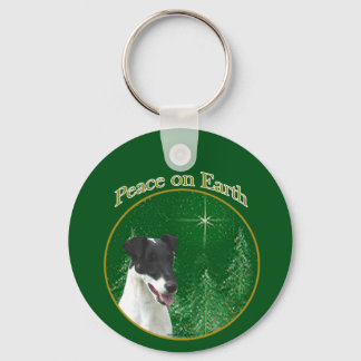 Smooth Fox Terrier Peace Keychain