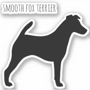 Smooth Fox Terrier Silhouette Dog Breed Sticker