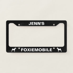 Smooth Fox Terriers FOXIEMOBILE Custom Dogs License Plate Frame