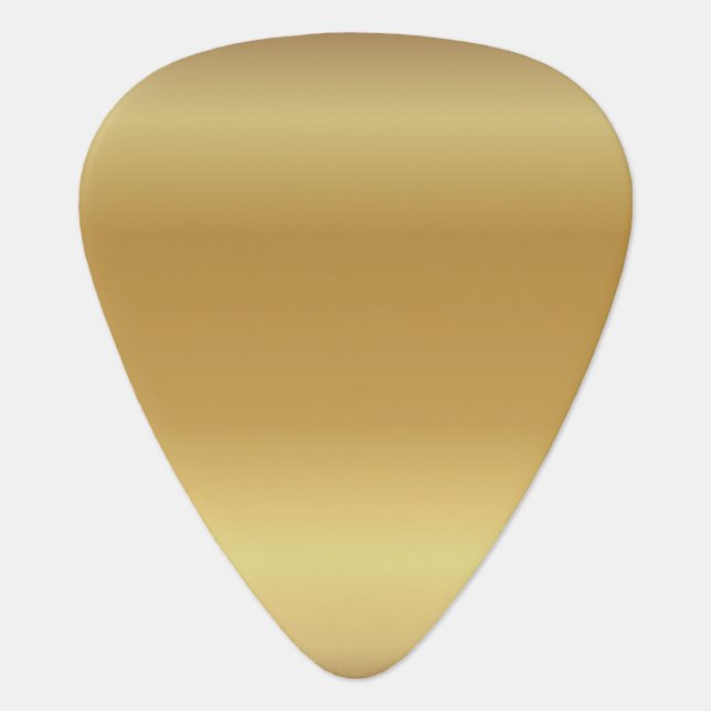 Smooth Gold Metallic Print 🎸 Guitar Pick (Front)