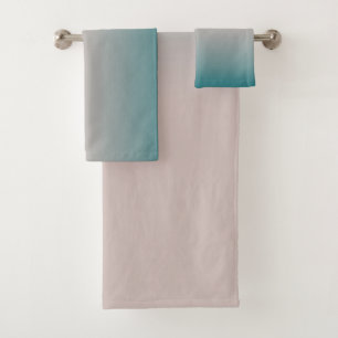 Smooth gradient summer colors fashion simple color bath towel set