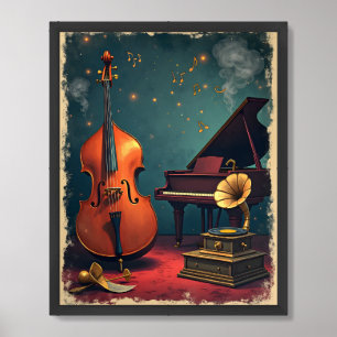 Smooth Jazz Nights Framed Art
