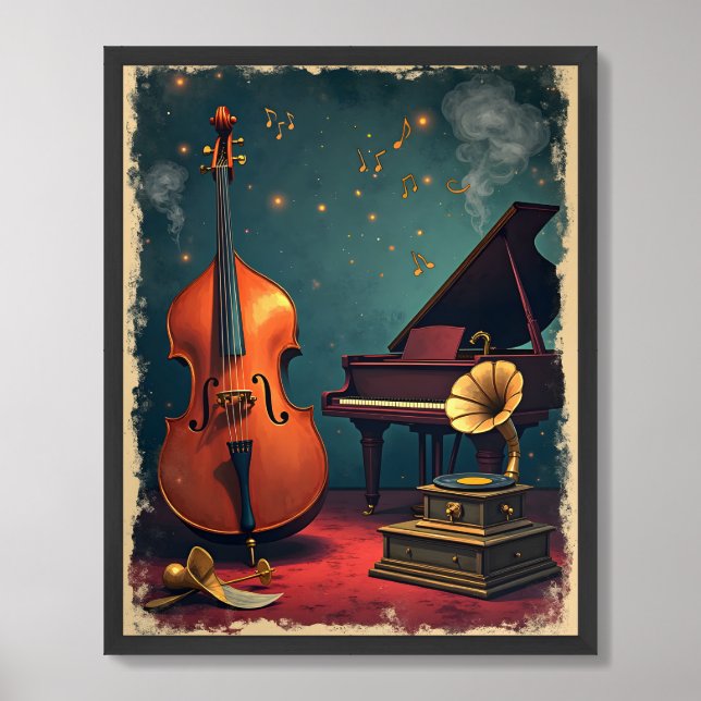 Smooth Jazz Nights Framed Art (Framed Front)