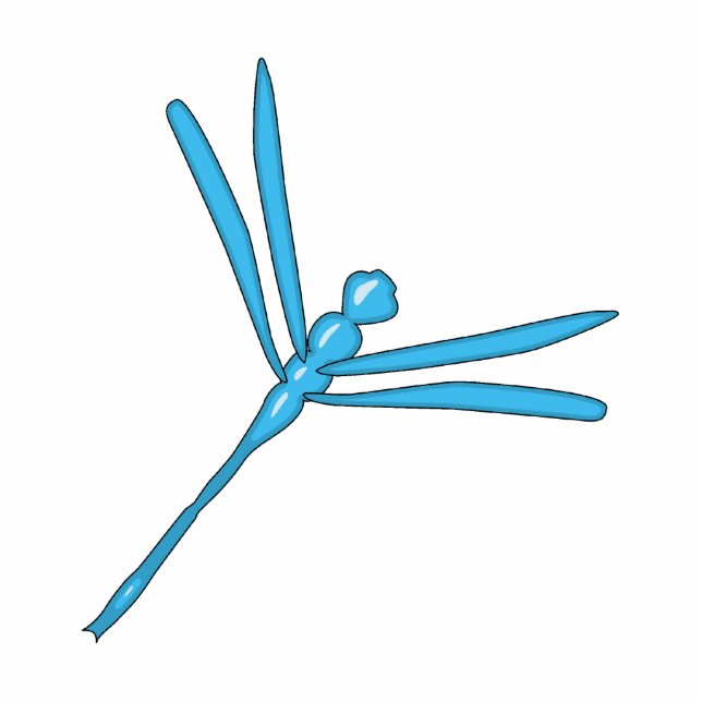 Smooth Light Blue Dragonfly Cutout (Front)