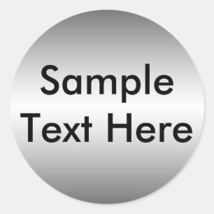 Smooth Metal Look Plate Sticker