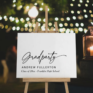 Smooth Note Graduation Party Welcome Sign