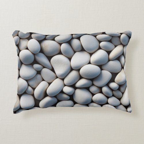 Smooth Pebbles Beach Rocks Accent Pillow