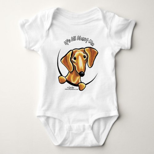 Smooth Red Dachshund Its All About Me Baby Bodysuit