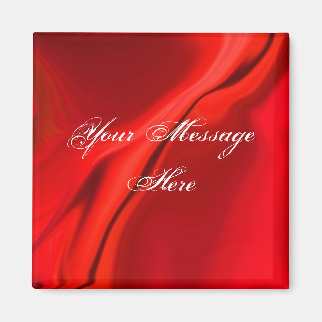 Smooth Red Design Magnet (Front)