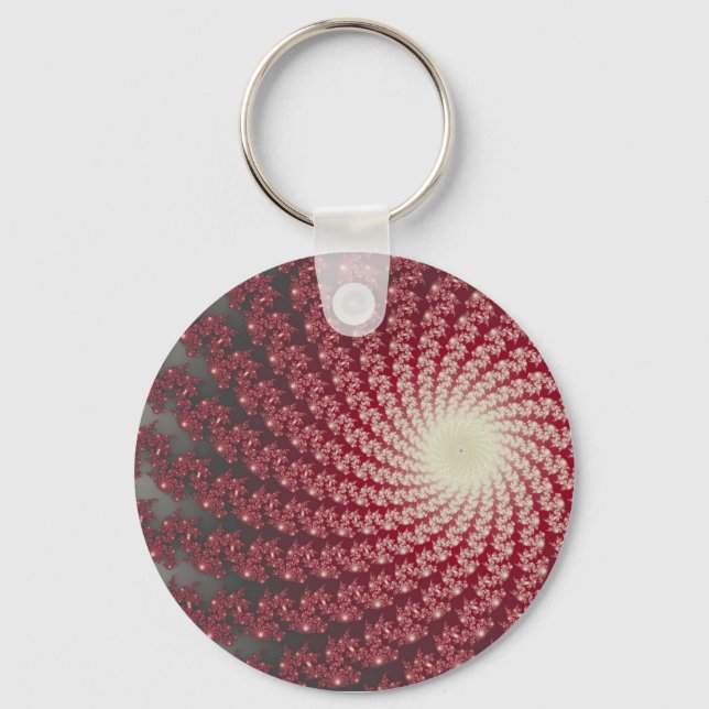 Smooth Red Whirlpool2 Keychain (Front)