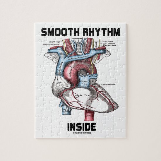 Smooth Rhythm Inside (Medical Anatomical Heart) Jigsaw Puzzle