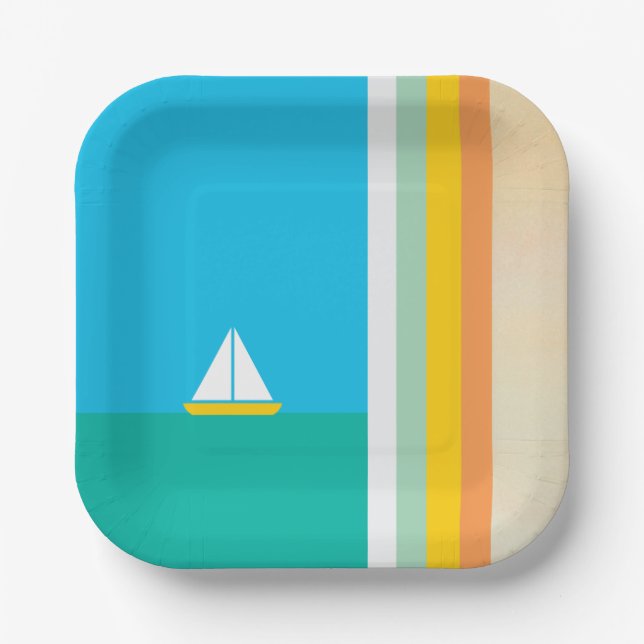 Smooth Sailin Paper Plate (Front)
