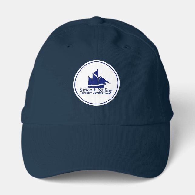 "Smooth Sailing, Bright Adventures" Sailboat Cap (Front)