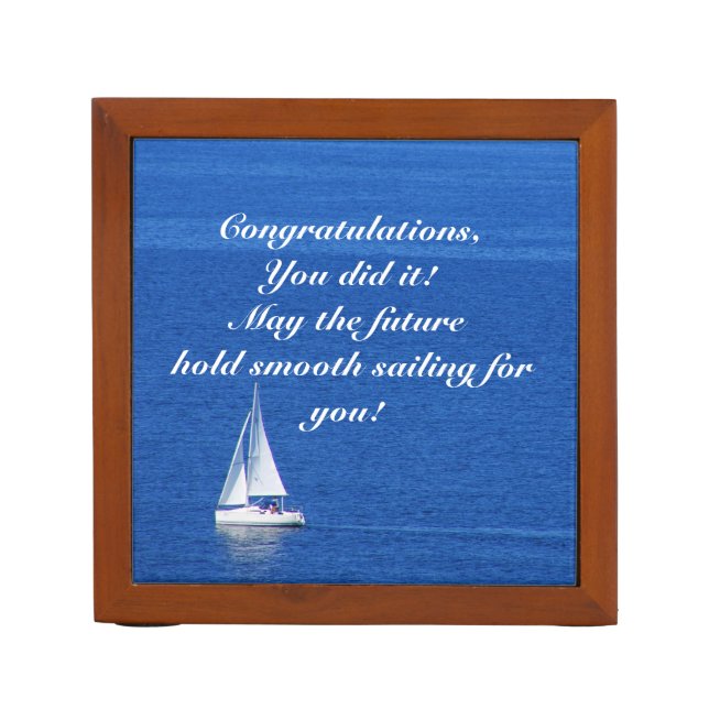 Smooth Sailing Desk Organizer (Front)