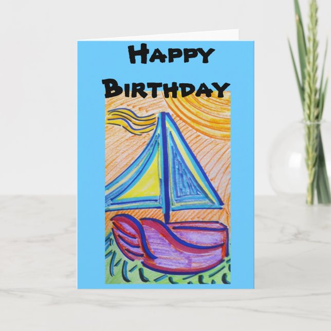 Smooth Sailing Happy Birthday Card (Front)