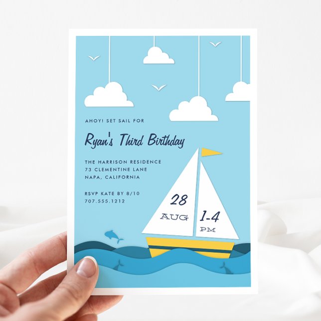 Smooth Sailing | Kids Birthday Party Invitation (Creator Uploaded)