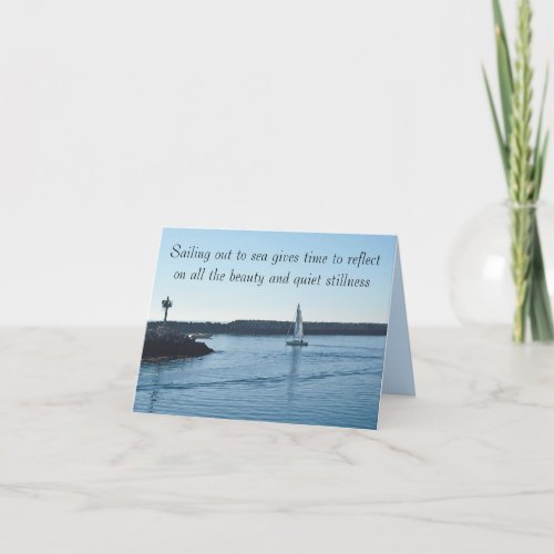 Smooth Sailing Personalized Message Card