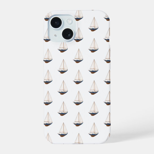 Smooth Sailing Preppy Nautical Iphone Case (Back)