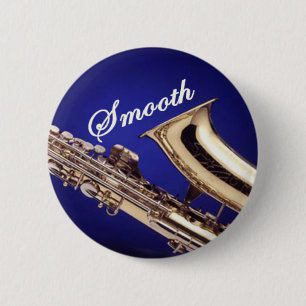 Smooth Saxophone Pinback Button