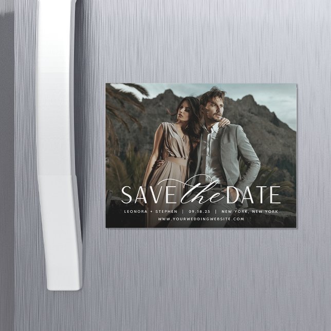 Smooth Script | Horizontal Photo Save the Date (Creator Uploaded)