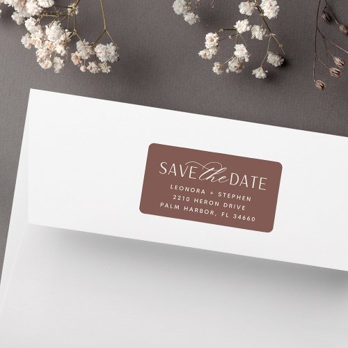 Smooth Script  Save the Date Label