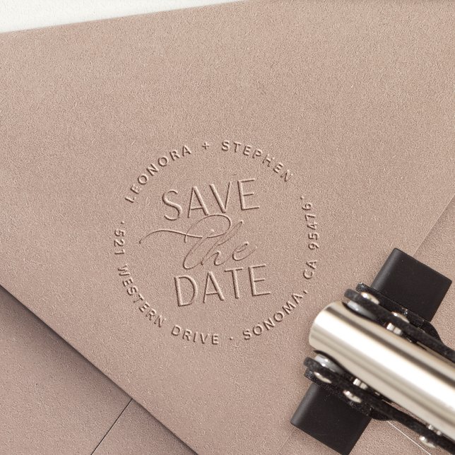 Smooth Script Save the Date Return Address Embosser (Creator Uploaded)