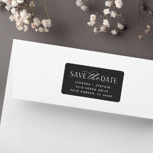 Smooth Script Save the Date Return Address Label