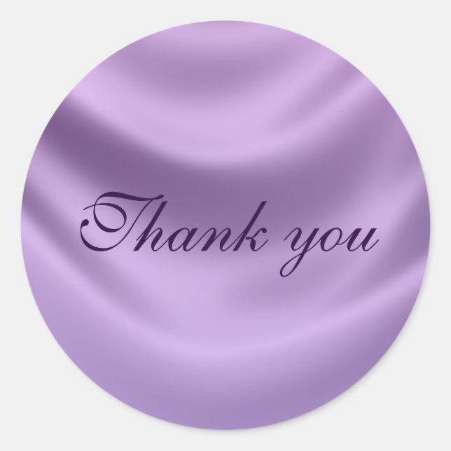 smooth silk - purple classic round sticker (Front)