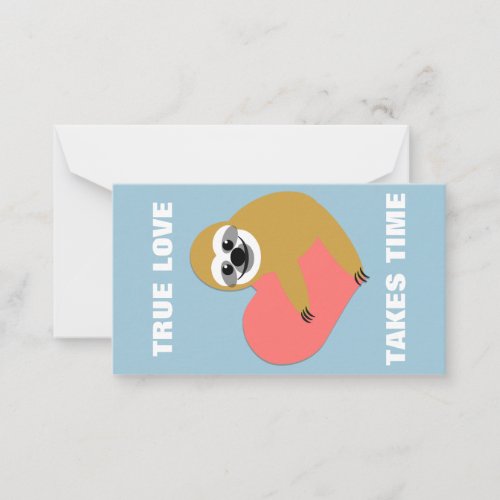 Smooth Sloth Mini Valentine Note Card