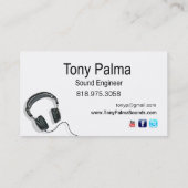 Smooth Sound Engineer - Music Business Card (Back)