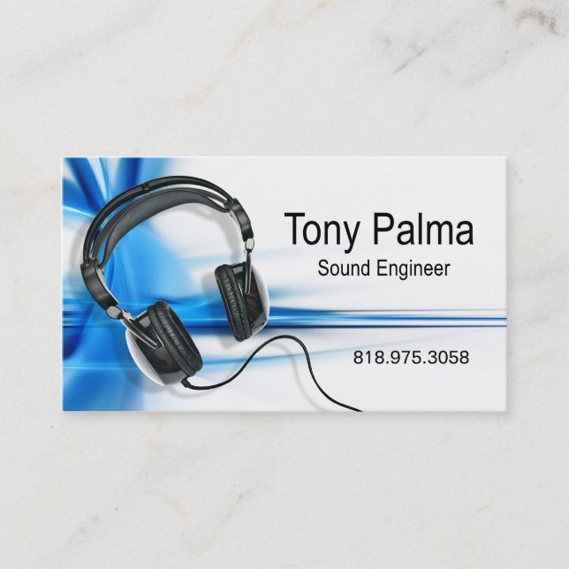 Smooth Sound Engineer - Music Business Card (Front)